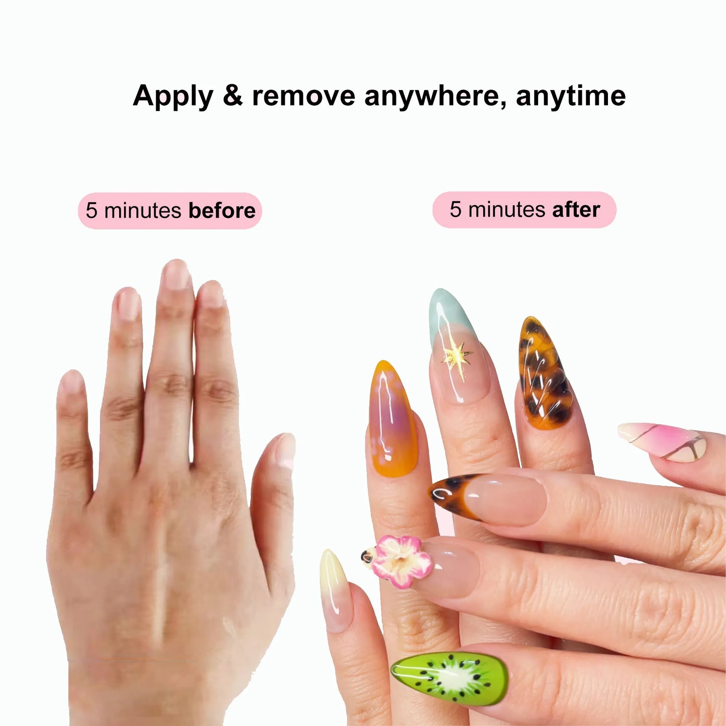 Press On Nail Tiger & Leopard Print