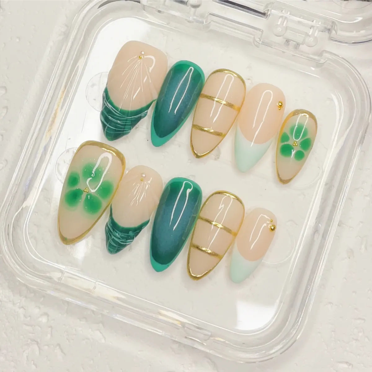 Press On Nail Forest Blade
