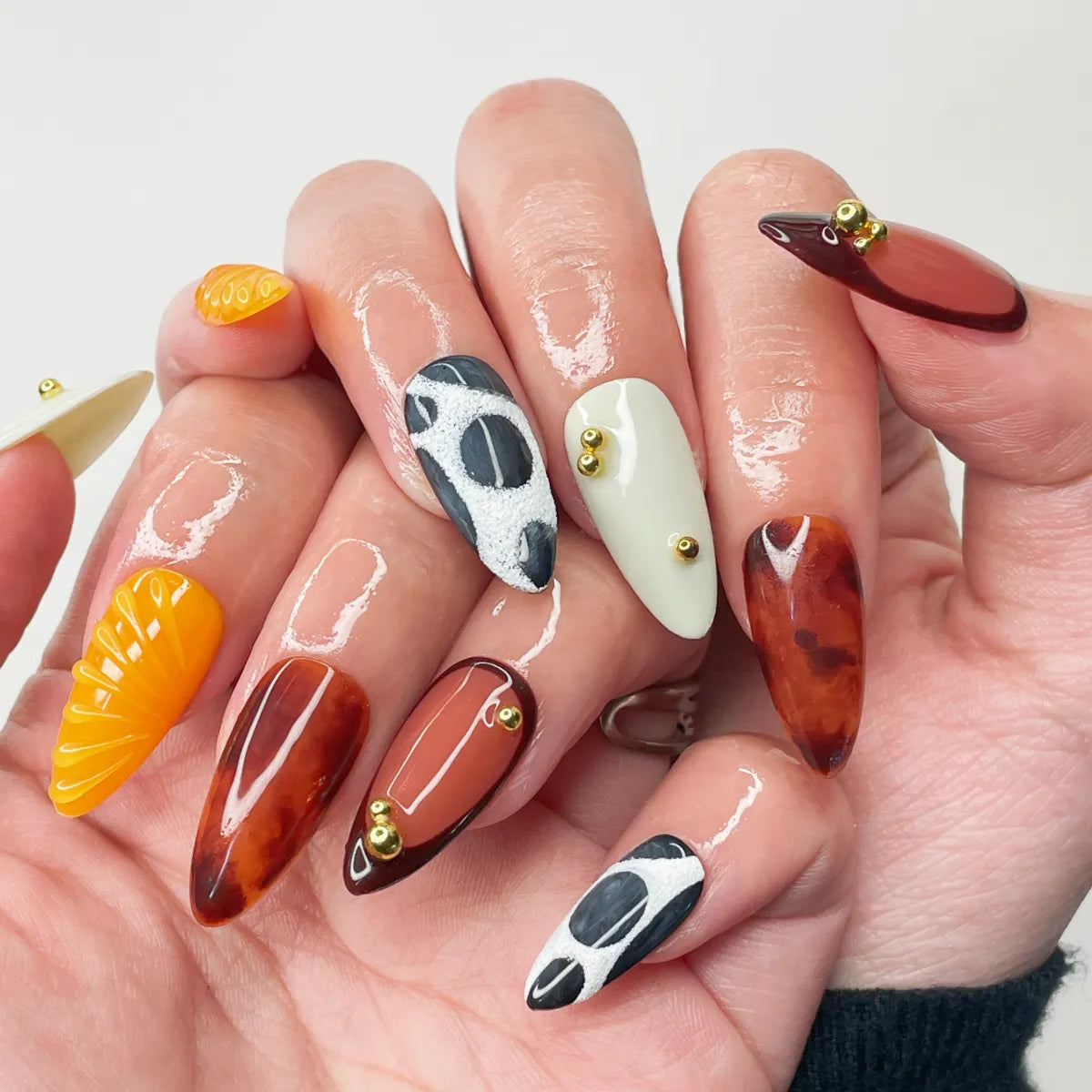 Press On Nail Amber Strike
