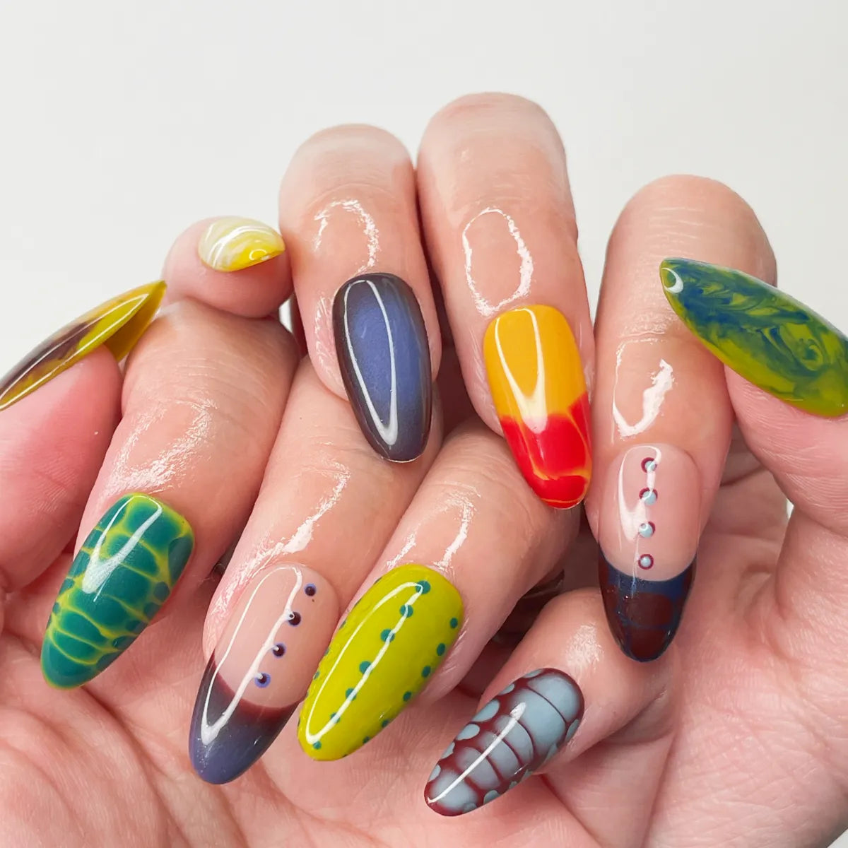 Press On Nail Multicolor Moods