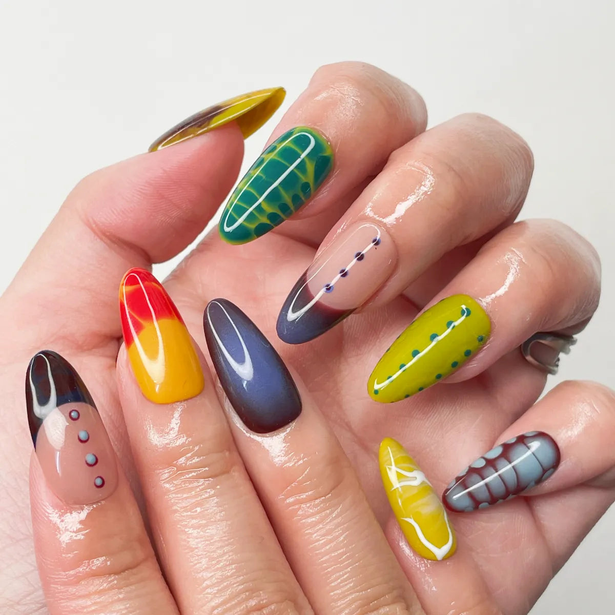 Press On Nail Multicolor Moods