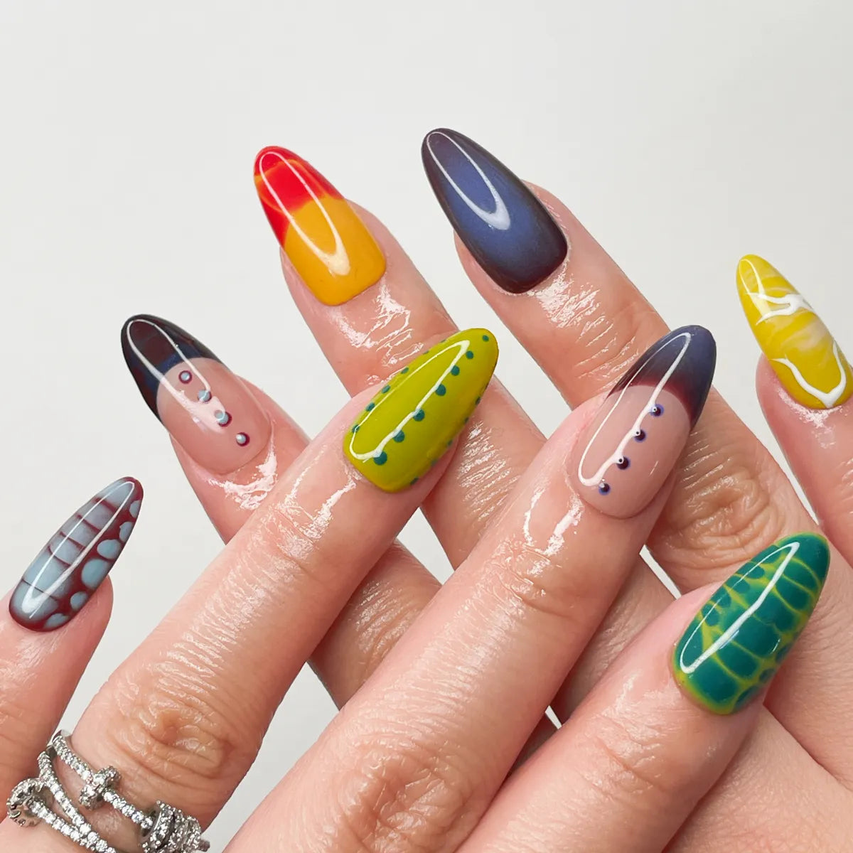 Press On Nail Multicolor Moods