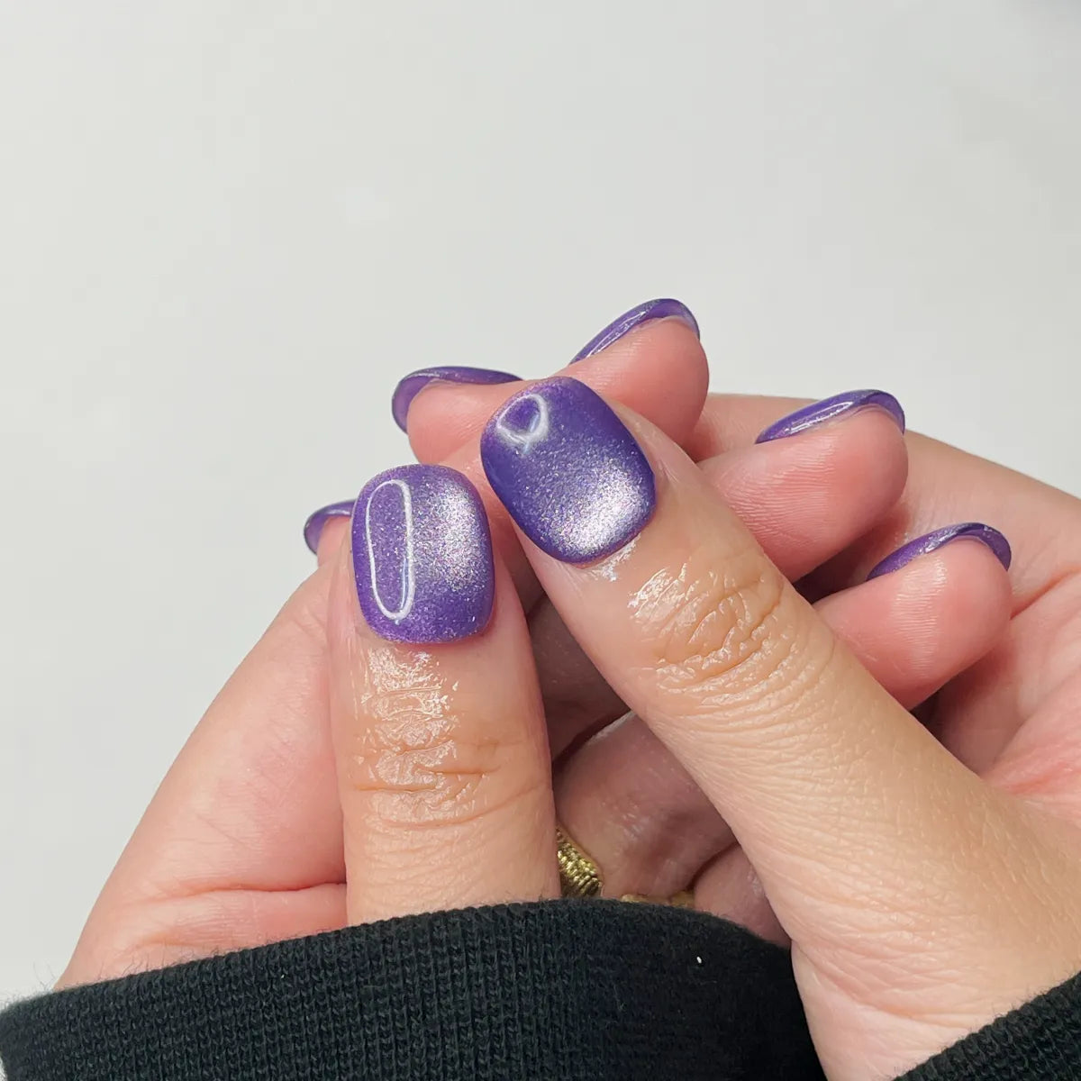 Press On Nail Cat - Eye Purple Haze
