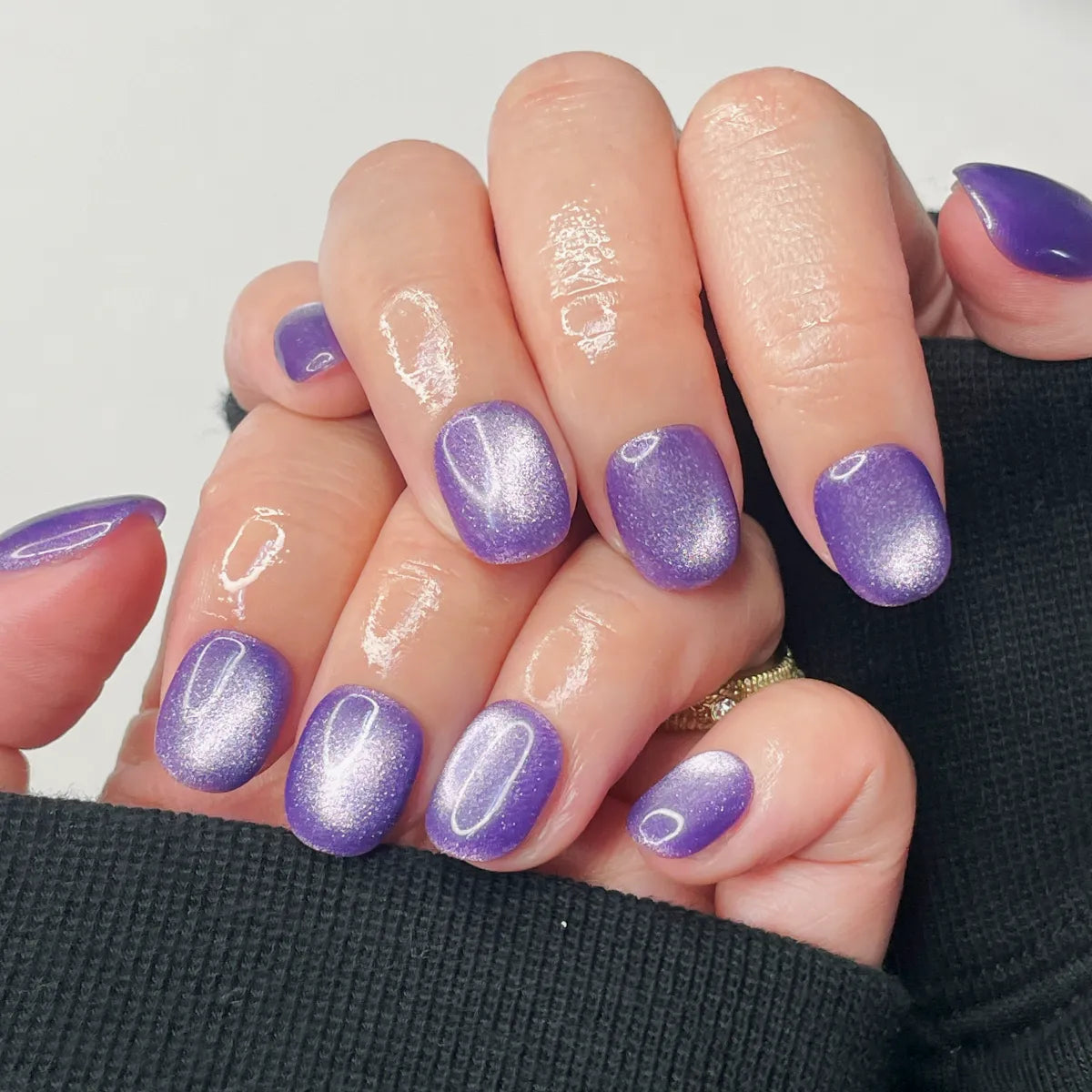Press On Nail Cat - Eye Purple Haze