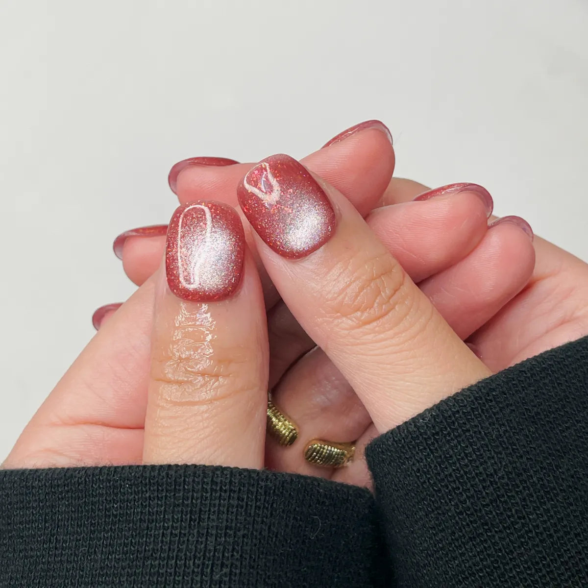 Press On Nail Cat - Eye Galaxy Glam