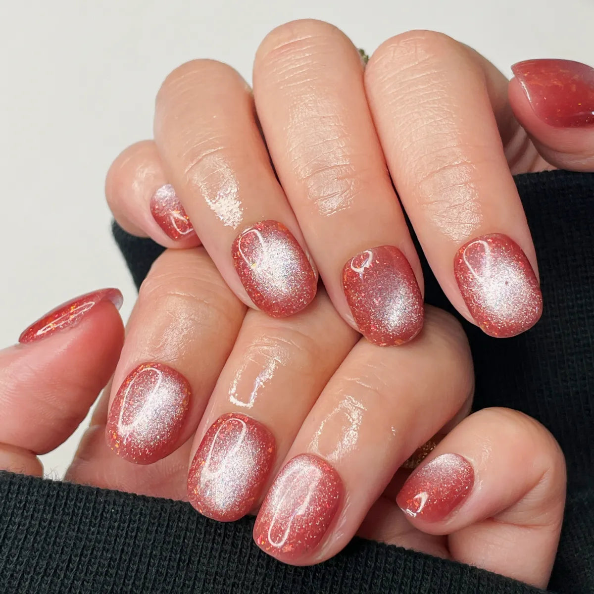 Press On Nail Cat - Eye Galaxy Glam