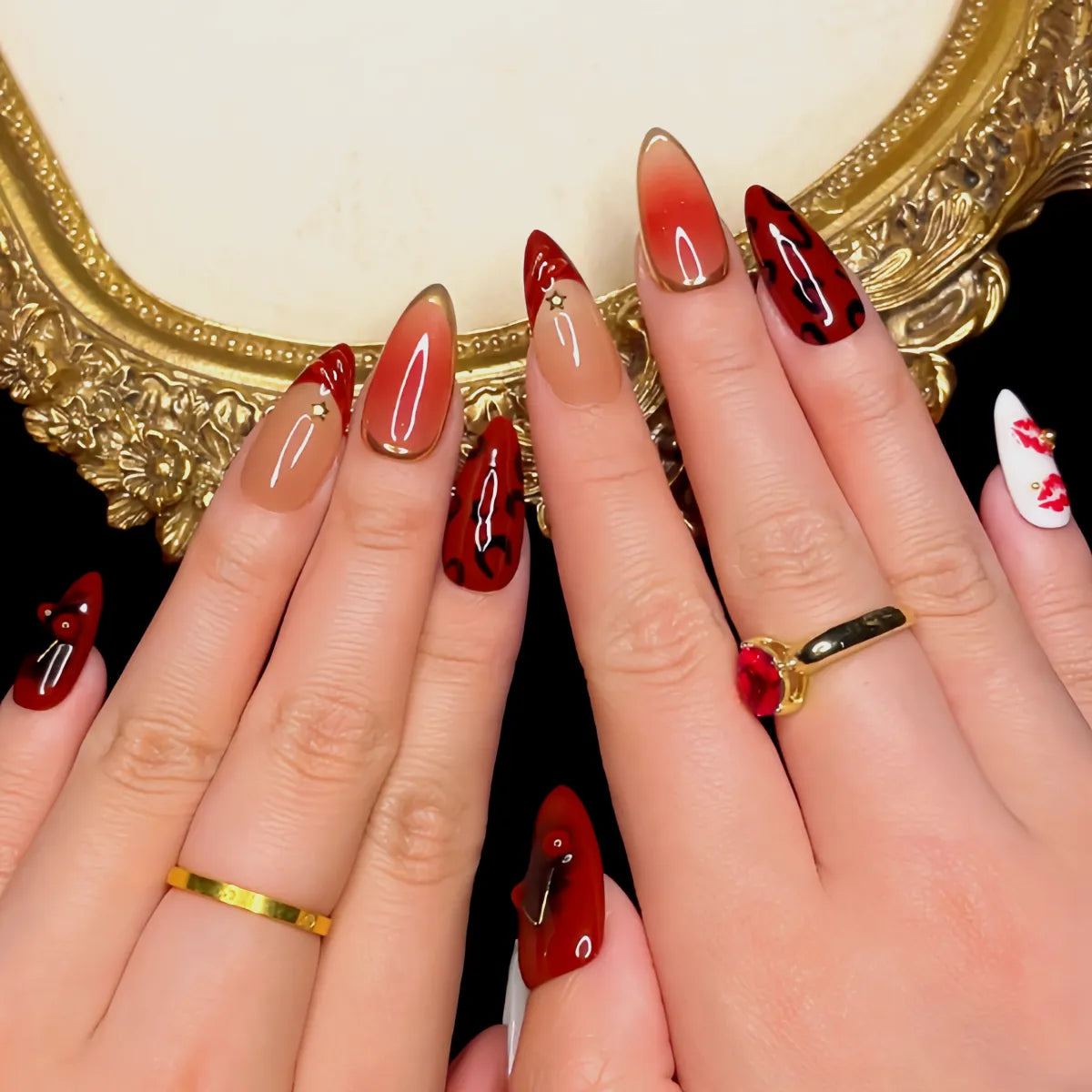 Press On Nail Cherry Kiss