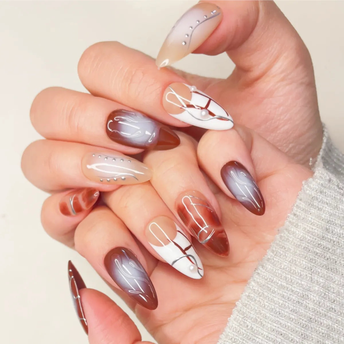 Press On Nail Molten Veil
