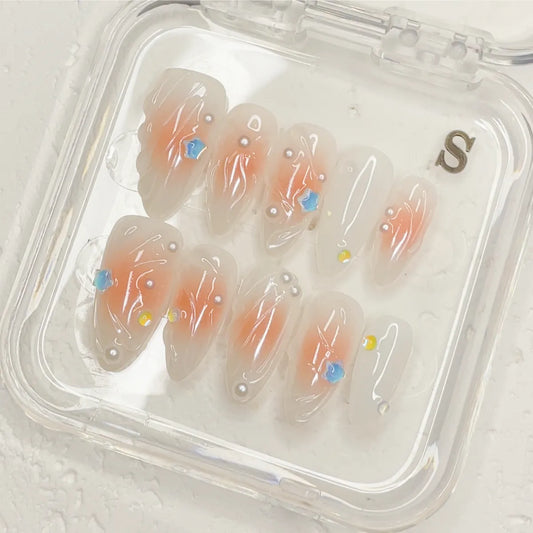 Press On Nail Crystal Blush Allure