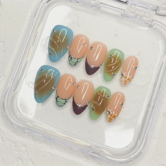 Press On Nail Azure Arc