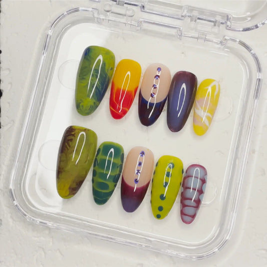 Press On Nail Multicolor Moods
